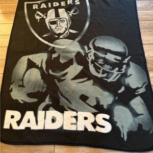 Raiders Black and Gray Blanket